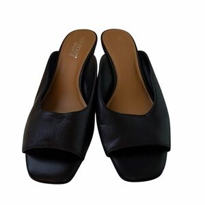 Aerosoles Womens HeelRest Black Slip On Open Toe Size 9M